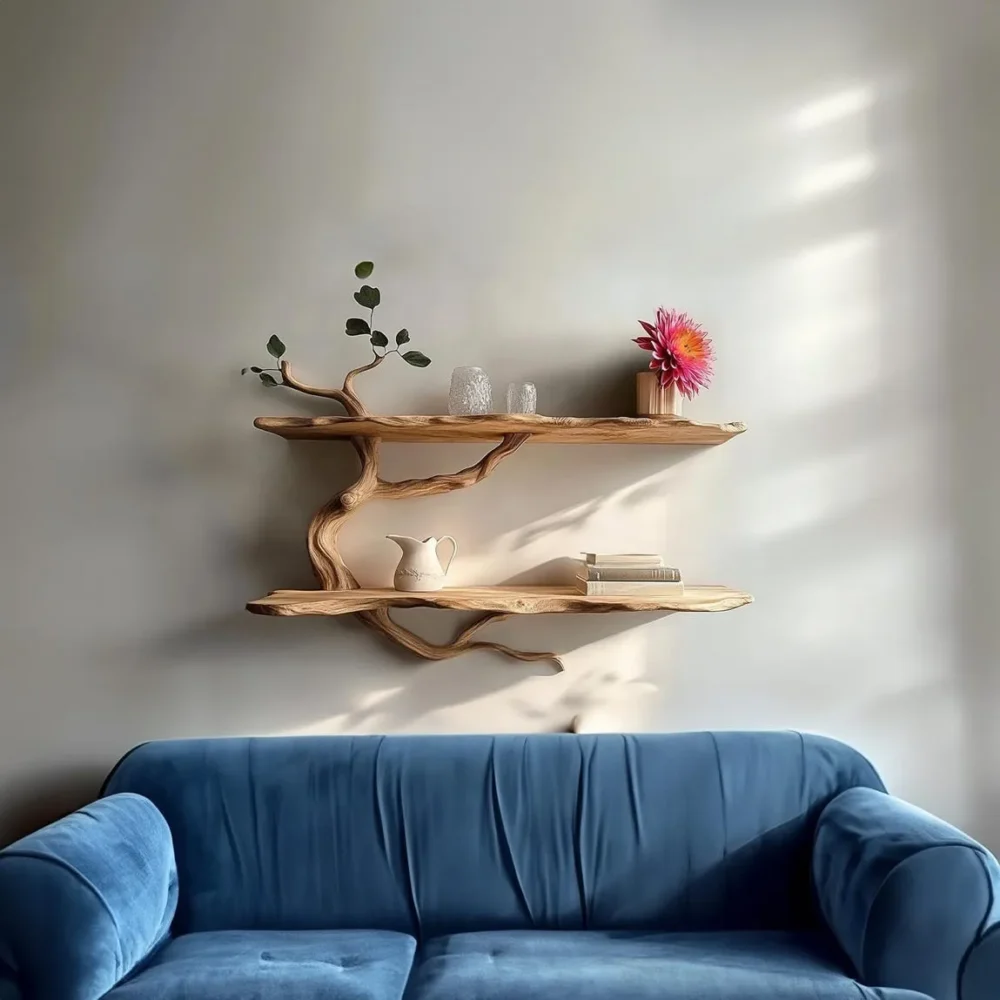Floating Book Shelf, Custom Handmade, Solid Wood, Wall Bookcase