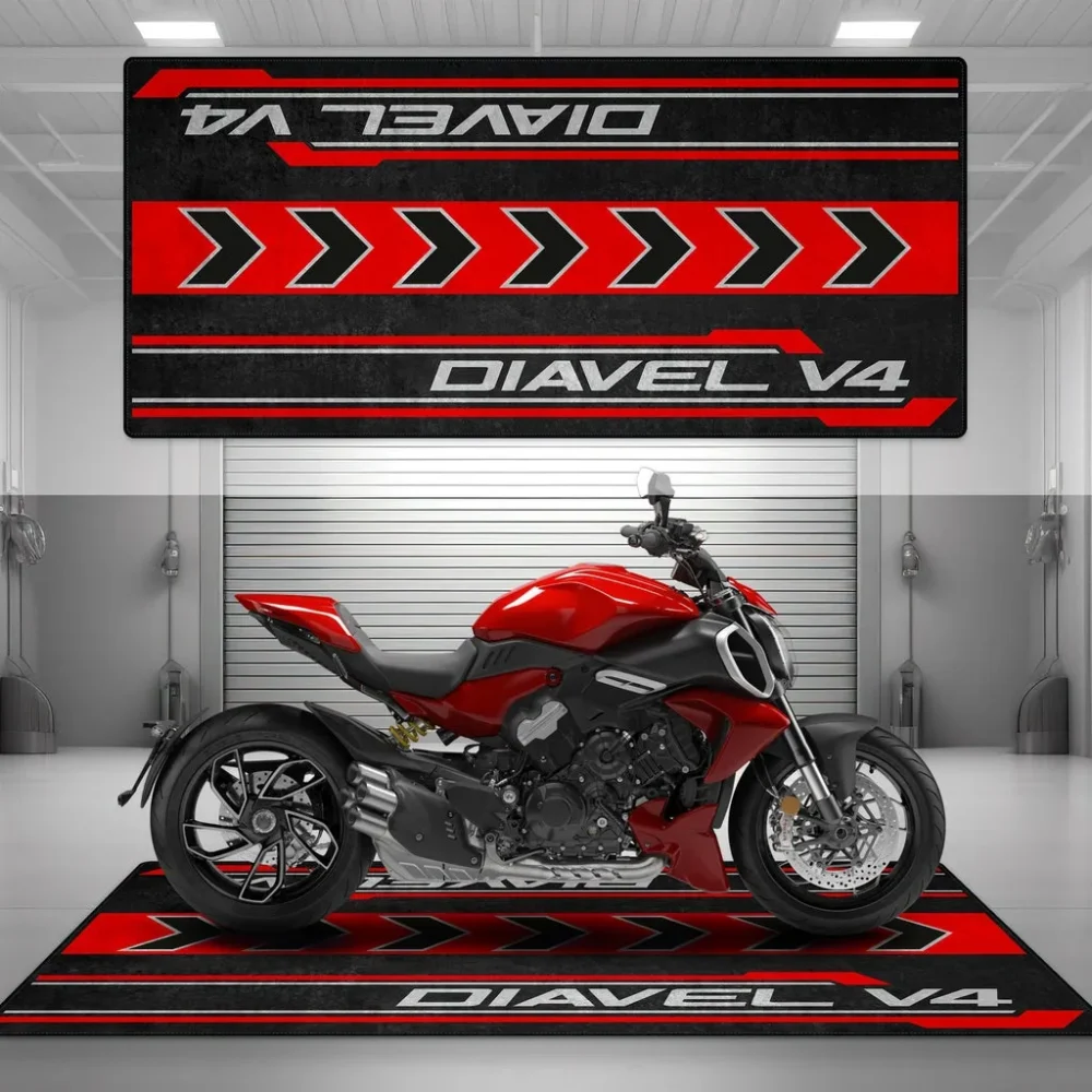 Enduro Spirit Motorcycle Floor Mat, Custom Biker Garage Display Mat CAR493101125101 - Image 4
