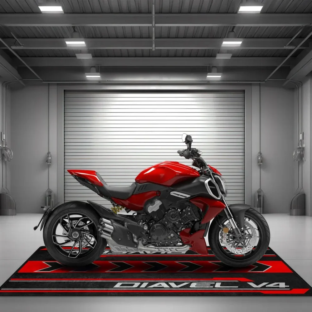 Enduro Spirit Motorcycle Floor Mat, Custom Biker Garage Display Mat CAR493101125101 - Image 3