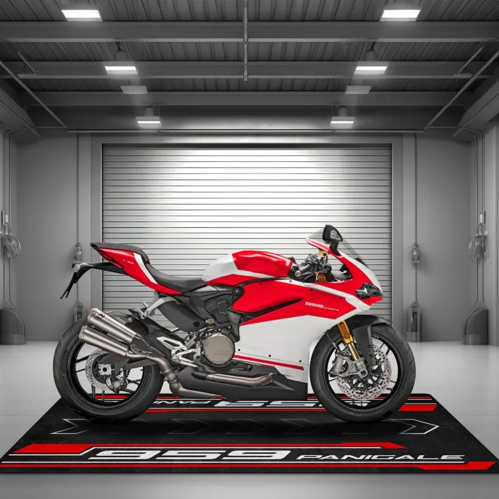 Highway Nomad Motorcycle Floor Mat, Custom Rider Garage Mat CAR493101125104 - Image 3