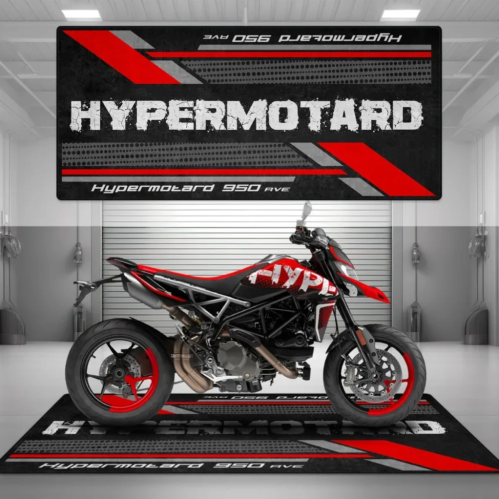 Moto Trekker Motorcycle Floor Mat, Non-Slip Garage Mat for Riders CAR493101125106 - Image 4