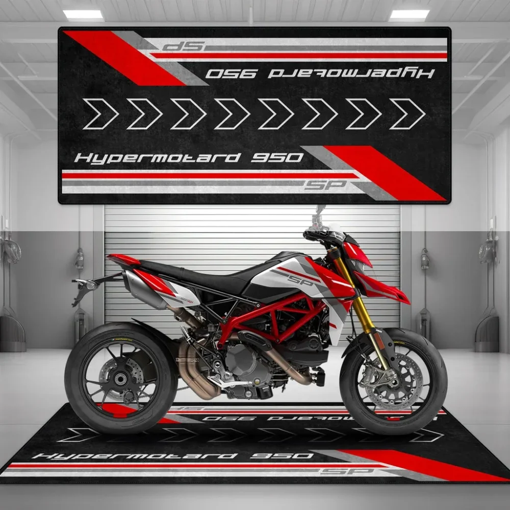 Lone Wolf Machine Motorcycle Floor Mat, Personalized Biker Garage Accessory CAR493101125108 - Image 4