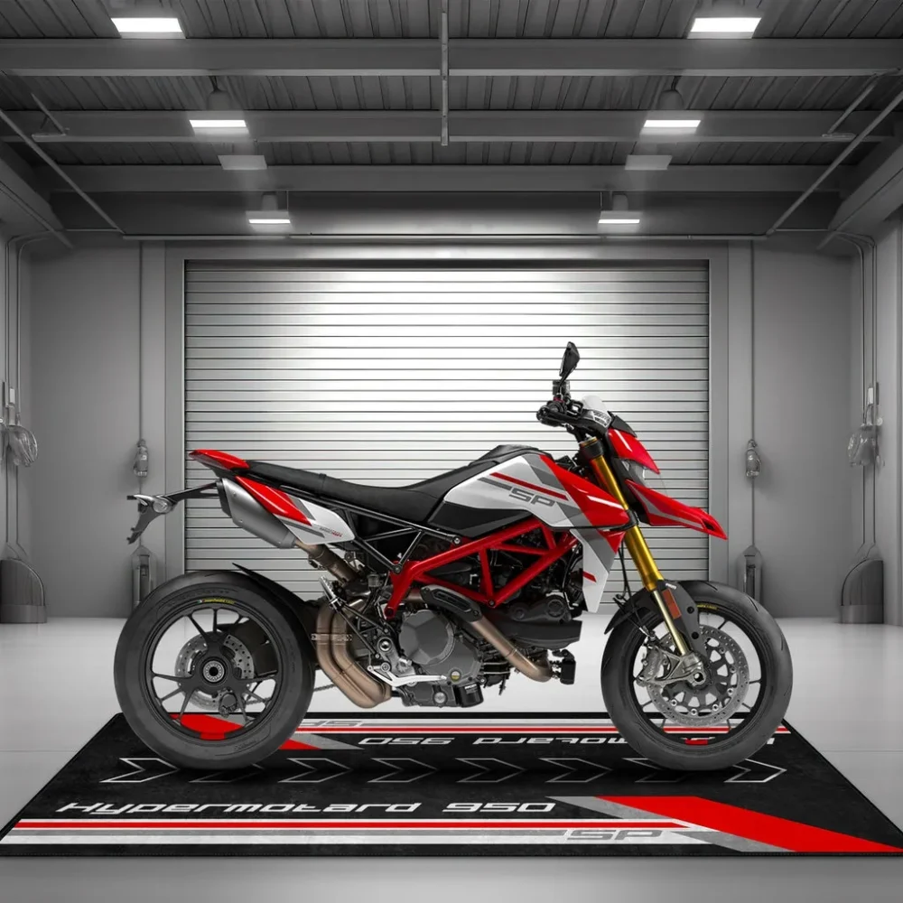 Lone Wolf Machine Motorcycle Floor Mat, Personalized Biker Garage Accessory CAR493101125108 - Image 3