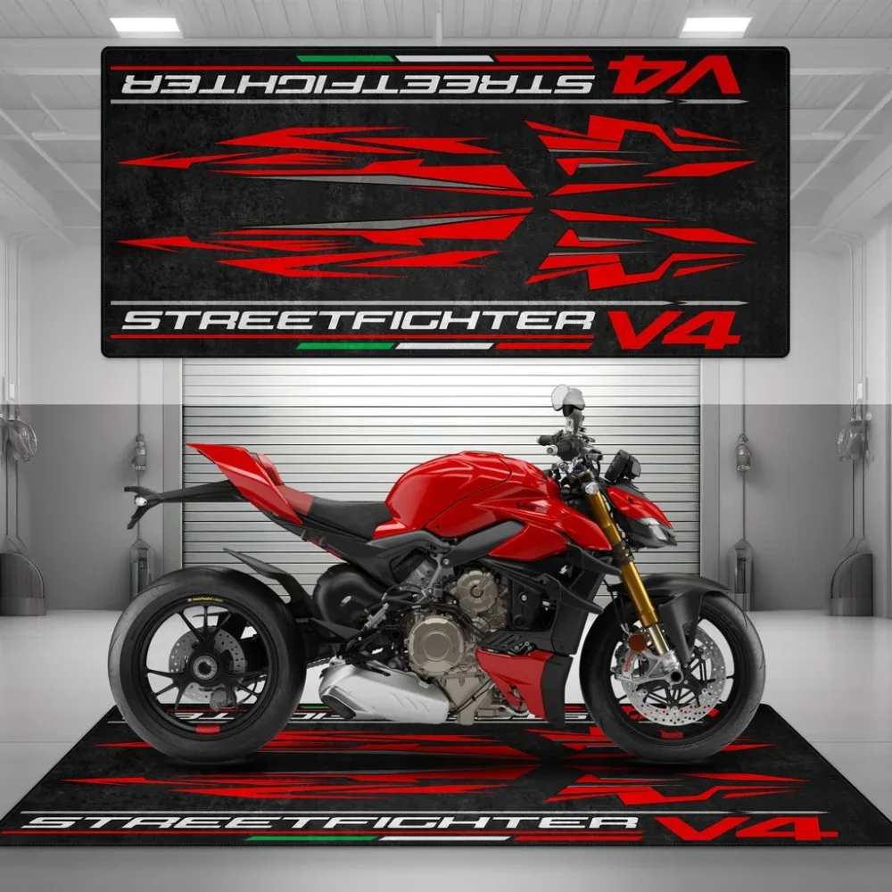 Chrome Soul Ride Motorcycle Floor Mat, Motorcycle Garage Protection Pad CAR493101125110 - Image 4