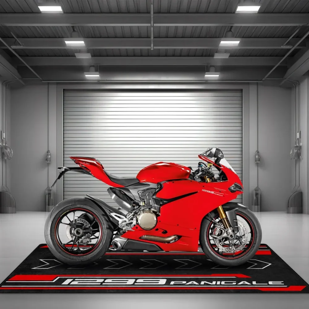 Midnight Rider Motorcycle Floor Mat, Custom Garage Decor for Motorheads CAR493101125113 - Image 3