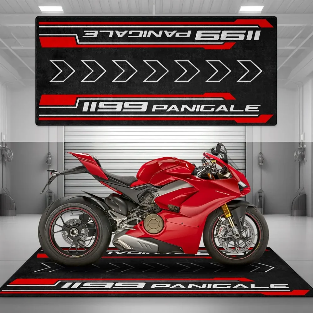 Asphalt Spirit Motorcycle Floor Mat, Personalized Pit Mat for Bikers CAR493101125115 - Image 4