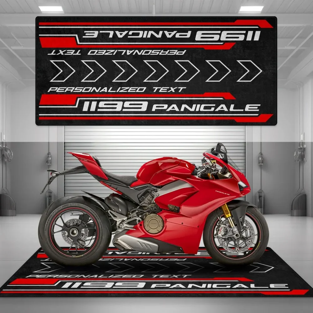 Asphalt Spirit Motorcycle Floor Mat, Personalized Pit Mat for Bikers CAR493101125115 - Image 5