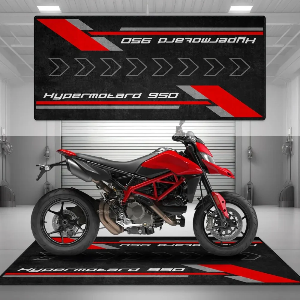 Two-Wheel Beast Motorcycle Floor Mat, Personalized Garage Floor Protection CAR493101125118 - Image 4