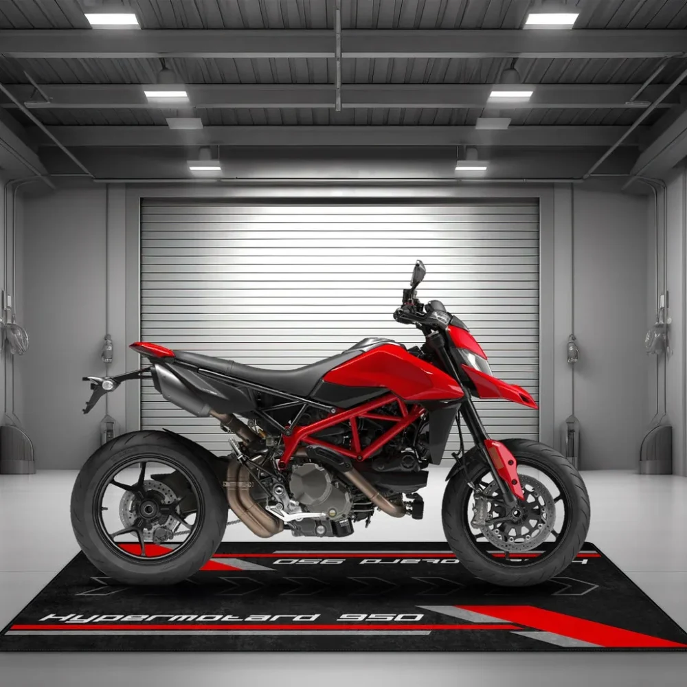 Two-Wheel Beast Motorcycle Floor Mat, Personalized Garage Floor Protection CAR493101125118 - Image 3