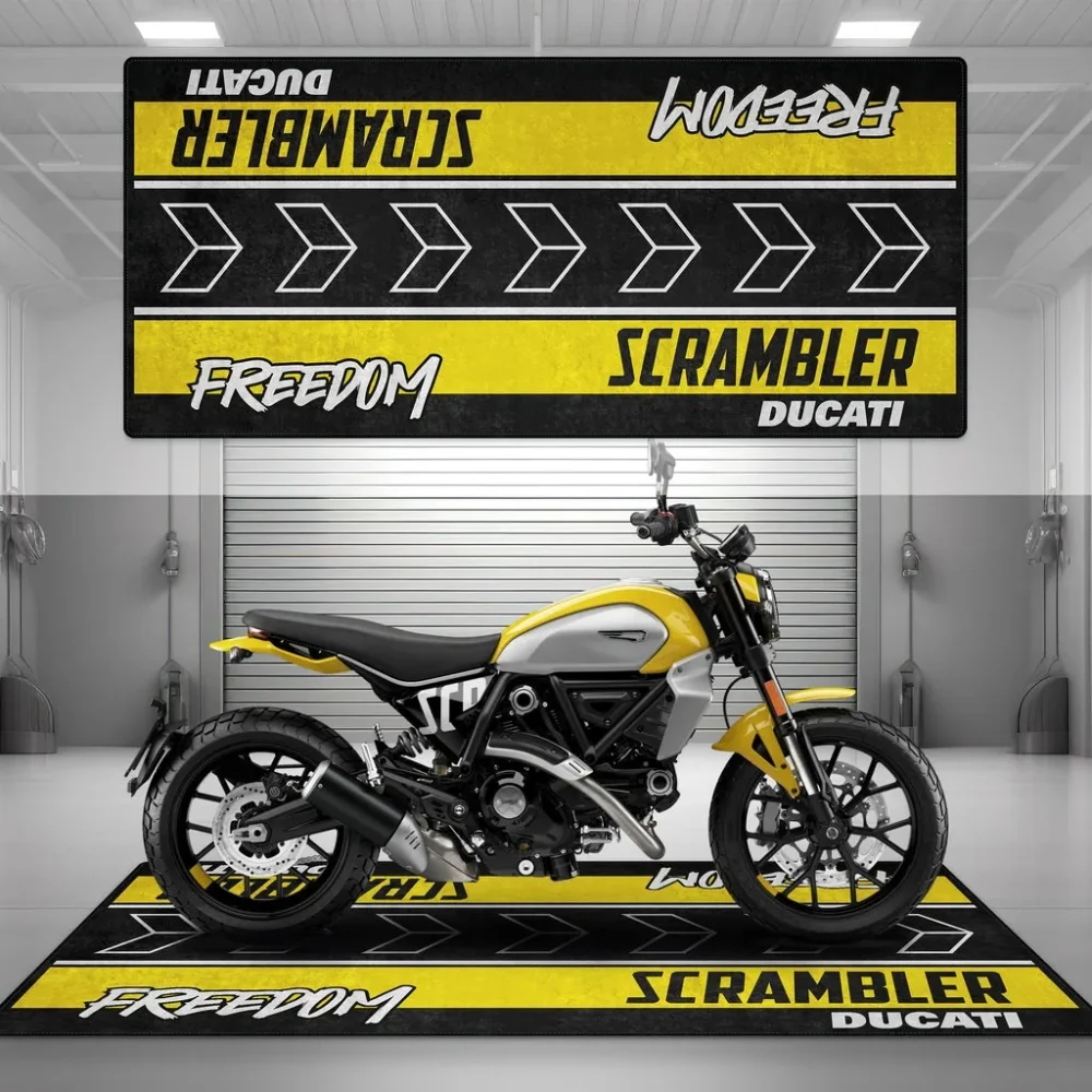 Track Racer Motorcycle Floor Mat, Personalized Garage Floor Decor CAR493101125127 - Image 4