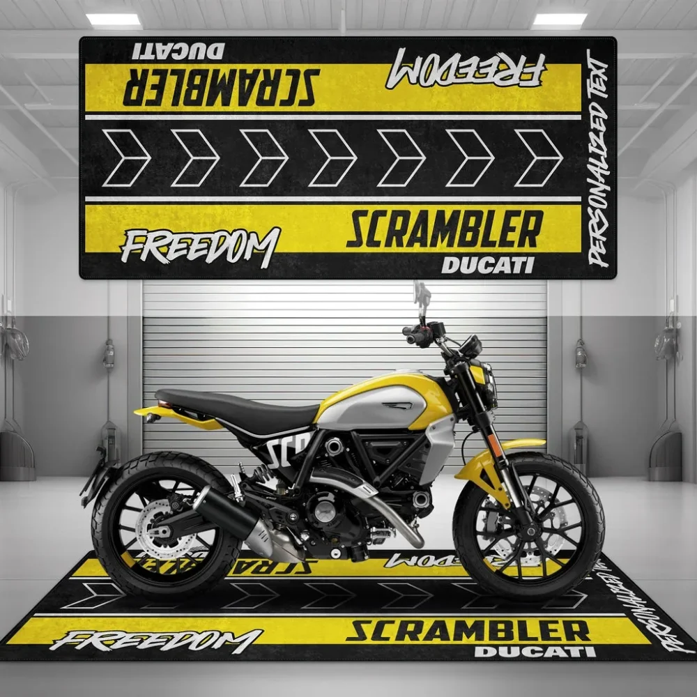 Track Racer Motorcycle Floor Mat, Personalized Garage Floor Decor CAR493101125127 - Image 5