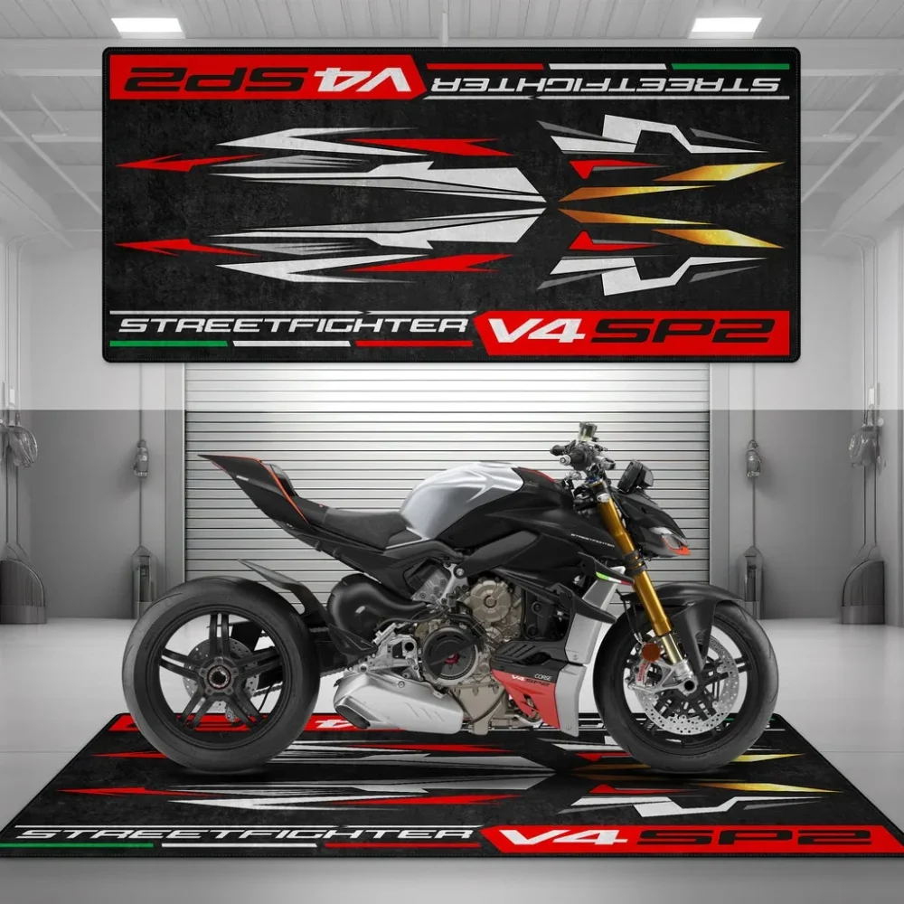 Torque Monster Motorcycle Floor Mat, Custom Motorcycle Parking Mat CAR493101125132 - Image 4