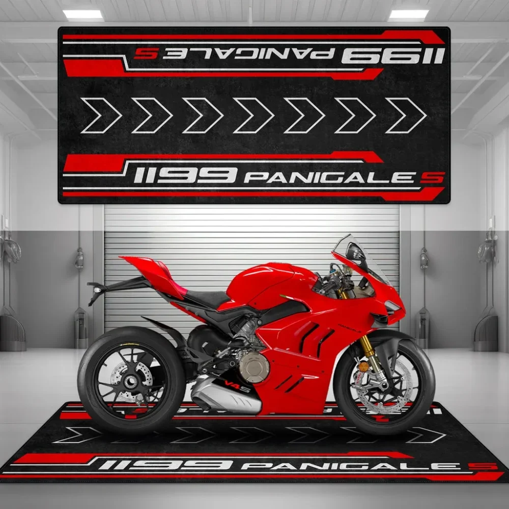 Asphalt Shredder Motorcycle Floor Mat, Personalized Biker Garage Accessory CAR493101125133 - Image 5