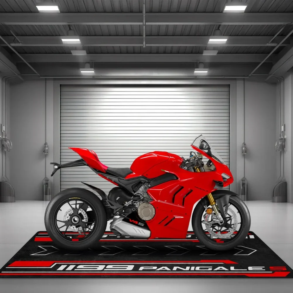 Asphalt Shredder Motorcycle Floor Mat, Personalized Biker Garage Accessory CAR493101125133 - Image 3