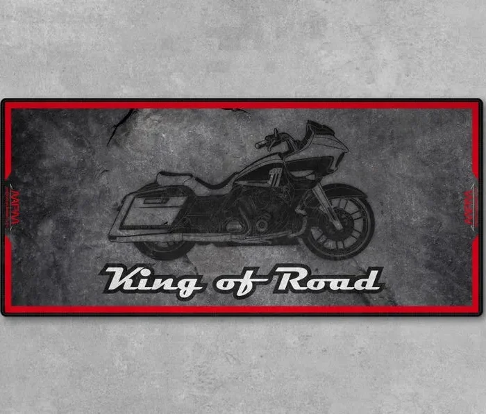 Retro Custom Motorcycle Floor Mat, Personalized Garage Floor Protection CAR493101125161