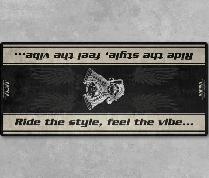 One-Off Build Motorcycle Floor Mat, Personalized Biker Pit Mat CAR493101125164