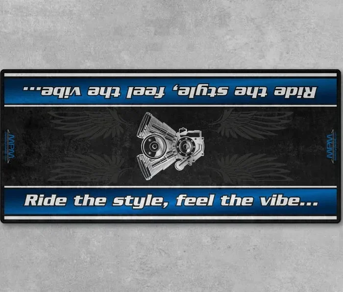 Enduro Spirit Motorcycle Floor Mat, Custom Biker Garage Display Mat CAR493101125169