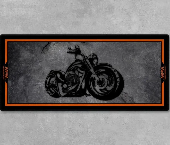 Asphalt Spirit Motorcycle Floor Mat, Personalized Pit Mat for Bikers CAR493101125183