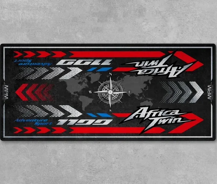 Track Racer Motorcycle Floor Mat, Personalized Garage Floor Decor CAR493101125195