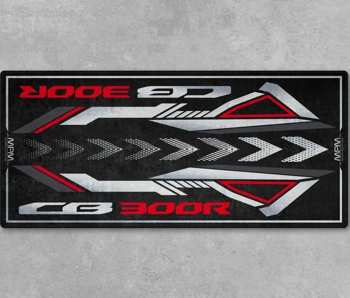 Race-Ready Machine Motorcycle Floor Mat, Washable Motorcycle Floor Pad CAR493101125198