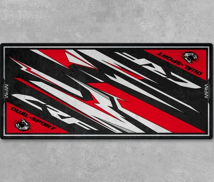 Handcrafted Machine Motorcycle Floor Mat, Personalized Pit Mat for Bikers CAR493101125208