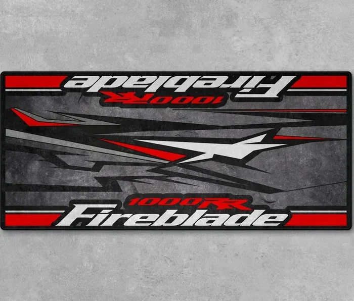 Cross-Country Rider Motorcycle Floor Mat, Stylish Motorcycle Pit Pad CAR493101125217