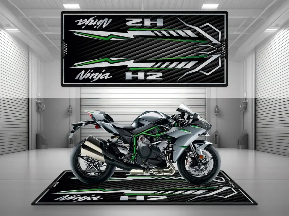 Street Bike Motorcycles Floor Mat, Personalized Garage Floor Protection CAR493101225556 - Image 2