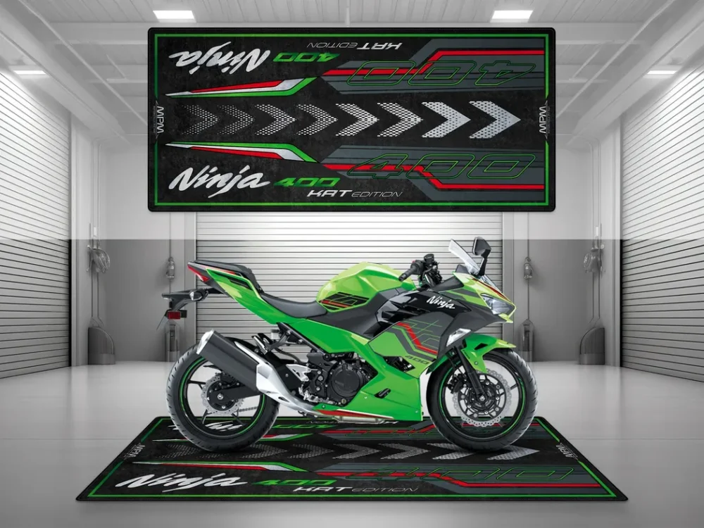 Touring Bike Motorcycles Floor Mat, Personalized Biker Pit Mat CAR493101225559 - Image 3