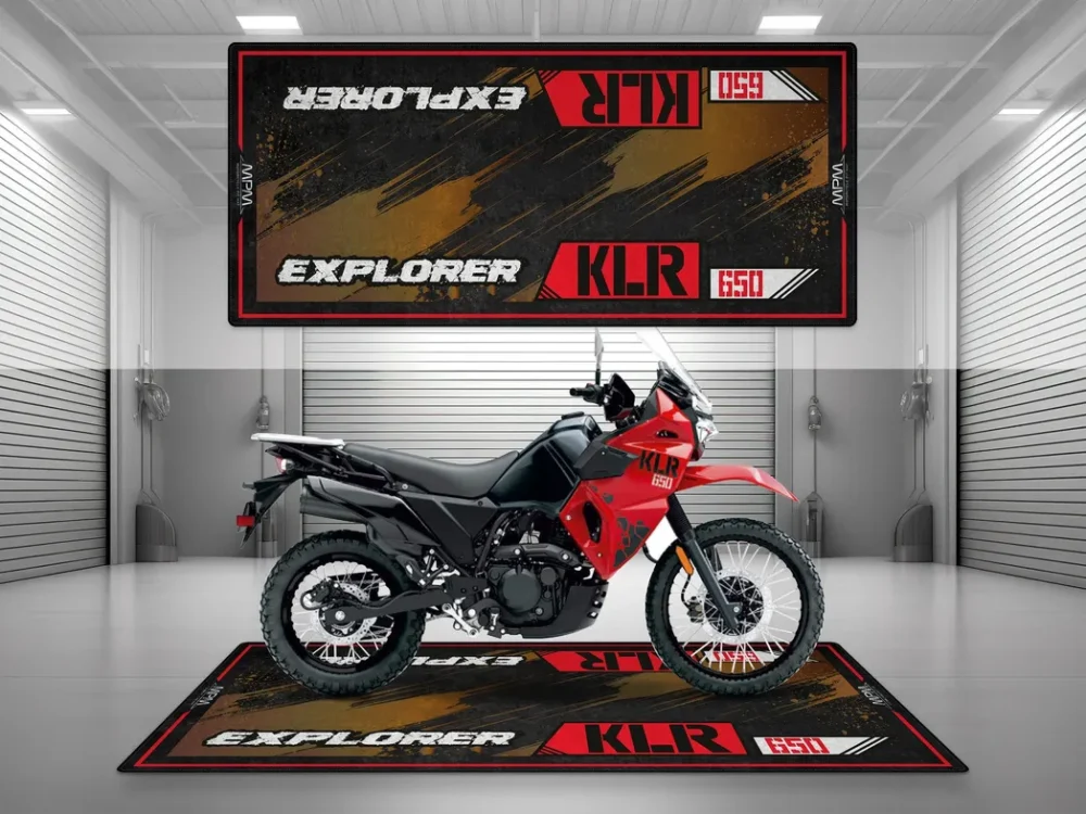 Custom Bike Motorcycles Floor Mat, Custom Biker Garage Display Mat CAR493101225564 - Image 2