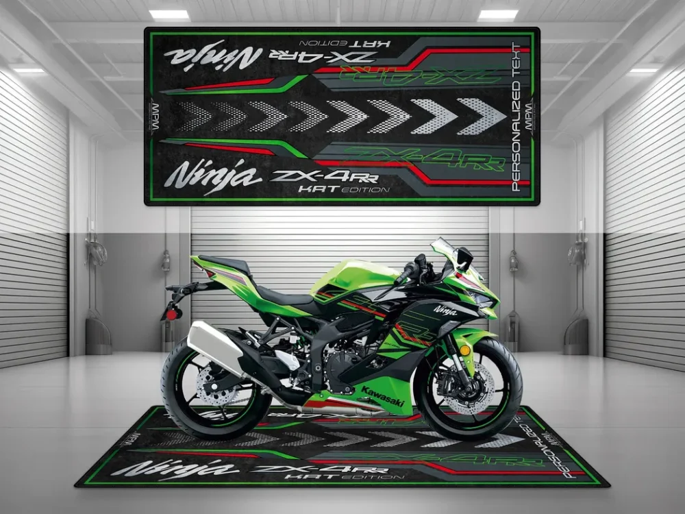 Track Bike Motorcycles Floor Mat, Personalized Biker Garage Accessory CAR493101225571 - Image 3