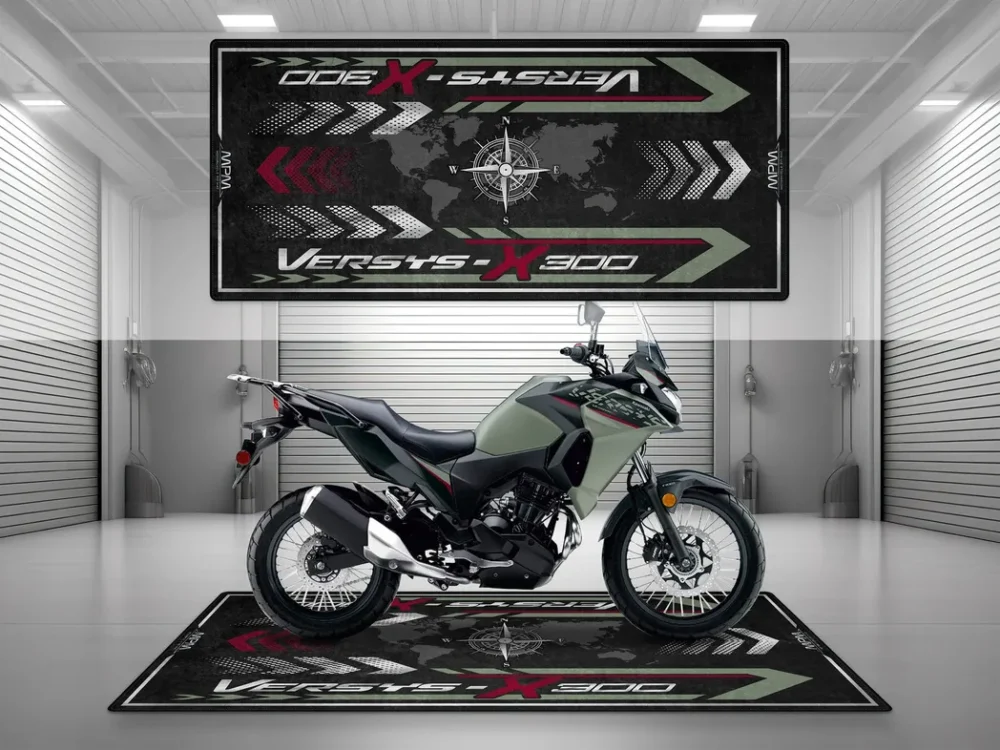 Biker's Ride Motorcycles Floor Mat, Custom Garage Decor for Motorheads CAR493101225576 - Image 2