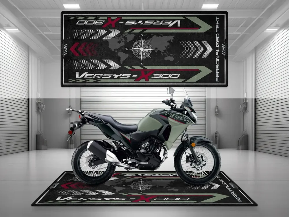 Biker's Ride Motorcycles Floor Mat, Custom Garage Decor for Motorheads CAR493101225576 - Image 3