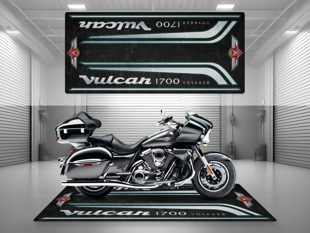 Street Cruiser Motorcycles Floor Mat, Personalized Pit Mat for Bikers CAR493101225578 - Image 2