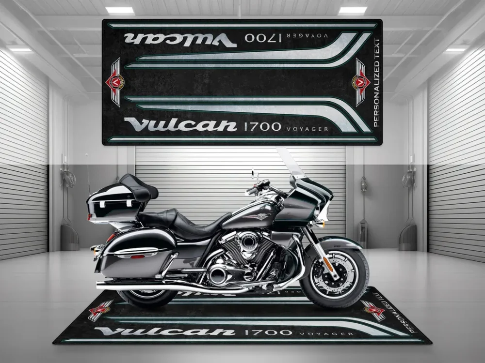 Street Cruiser Motorcycles Floor Mat, Personalized Pit Mat for Bikers CAR493101225578 - Image 3