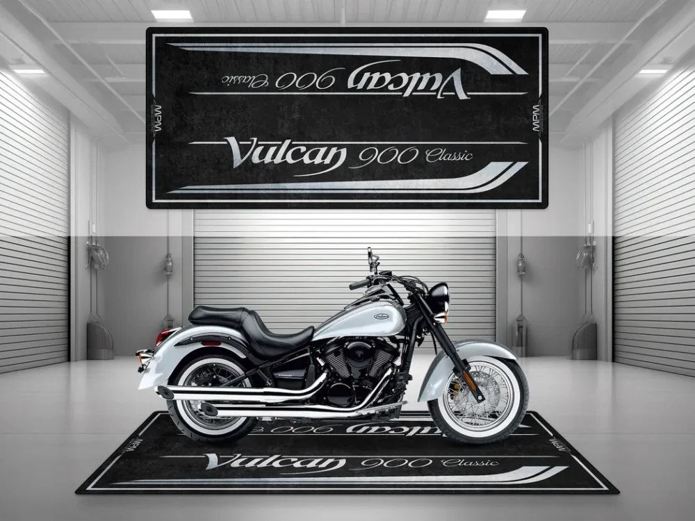 Touring Machine Motorcycles Floor Mat, Custom Motorcycle Garage Pit Mat CAR493101225579 - Image 2