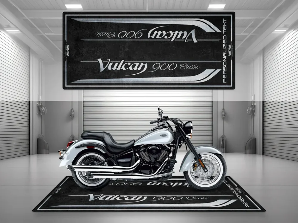 Touring Machine Motorcycles Floor Mat, Custom Motorcycle Garage Pit Mat CAR493101225579 - Image 3
