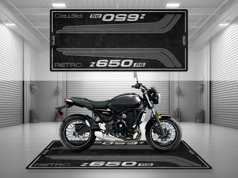 Fast Lane Bike Motorcycles Floor Mat, Stylish Motorcycle Pit Pad CAR493101225586 - Image 2