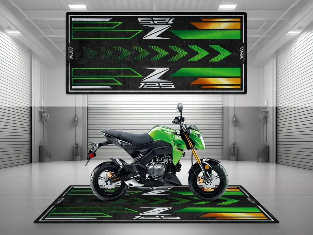 Garage Ride Motorcycles Floor Mat, Custom Biker Garage Display Mat CAR493101225588 - Image 2