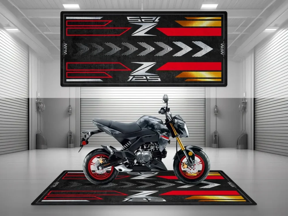 Garage Ride Motorcycles Floor Mat, Custom Biker Garage Display Mat CAR493101225588 - Image 3