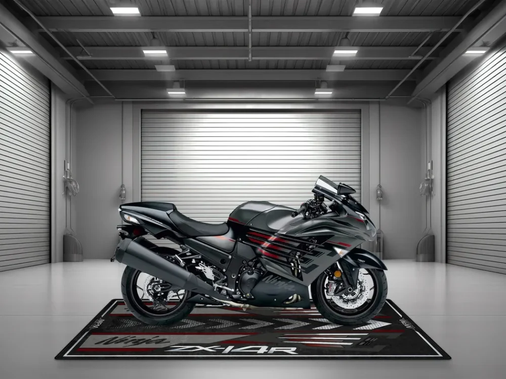 Retro Build Motorcycles Floor Mat, Non-Slip Garage Mat for Riders CAR493101225593 - Image 4