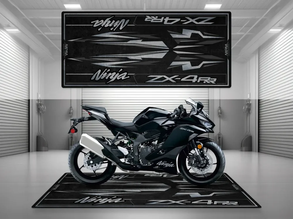Street-Tuned Bike Motorcycles Floor Mat, Personalized Biker Garage Accessory CAR493101225595 - Image 2