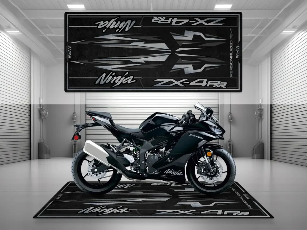 Street-Tuned Bike Motorcycles Floor Mat, Personalized Biker Garage Accessory CAR493101225595 - Image 3