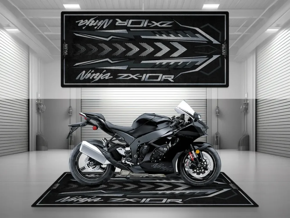 Everyday Rider Motorcycles Floor Mat, Personalized Garage Floor Protection CAR493101225604 - Image 2