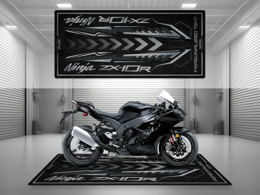 Everyday Rider Motorcycles Floor Mat, Personalized Garage Floor Protection CAR493101225604 - Image 3