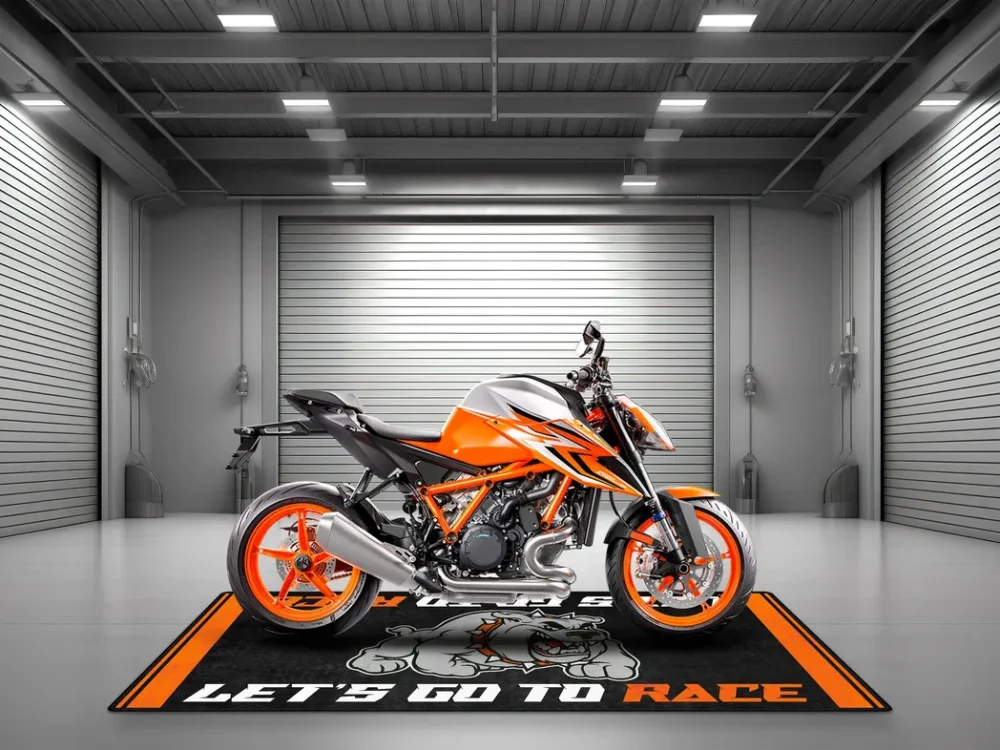Street Racer Motorcycles Floor Mat, Personalized Biker Pit Mat CAR493101225607 - Image 4