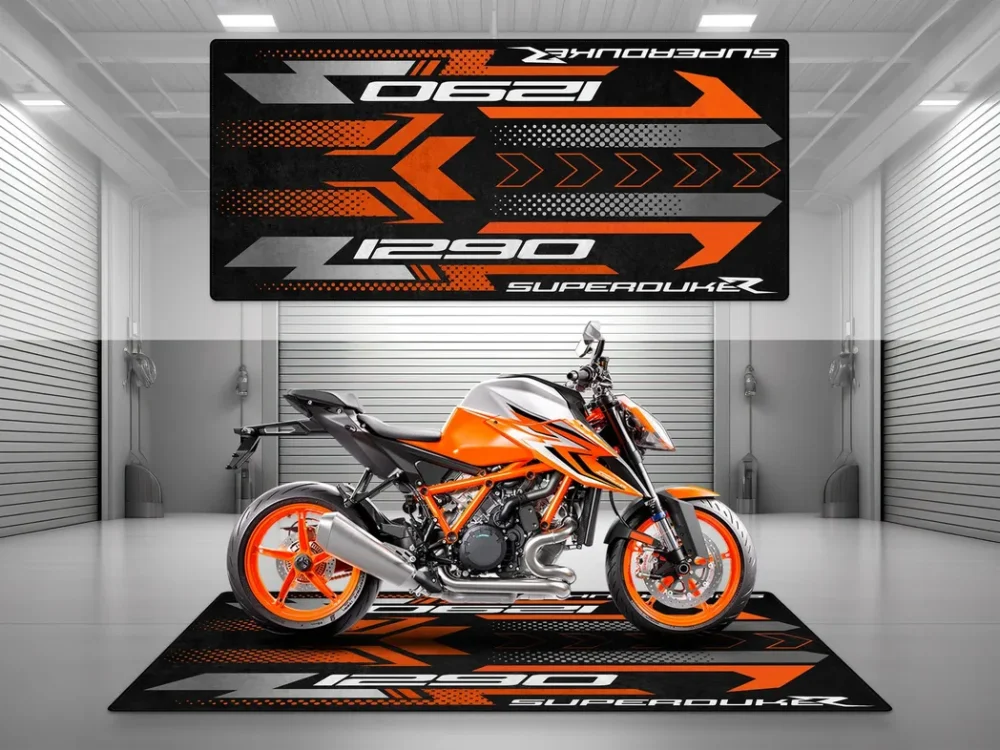 Fast Lane Bike Motorcycles Floor Mat, Motorcycle Floor Protection Mat CAR493101225611 - Image 2