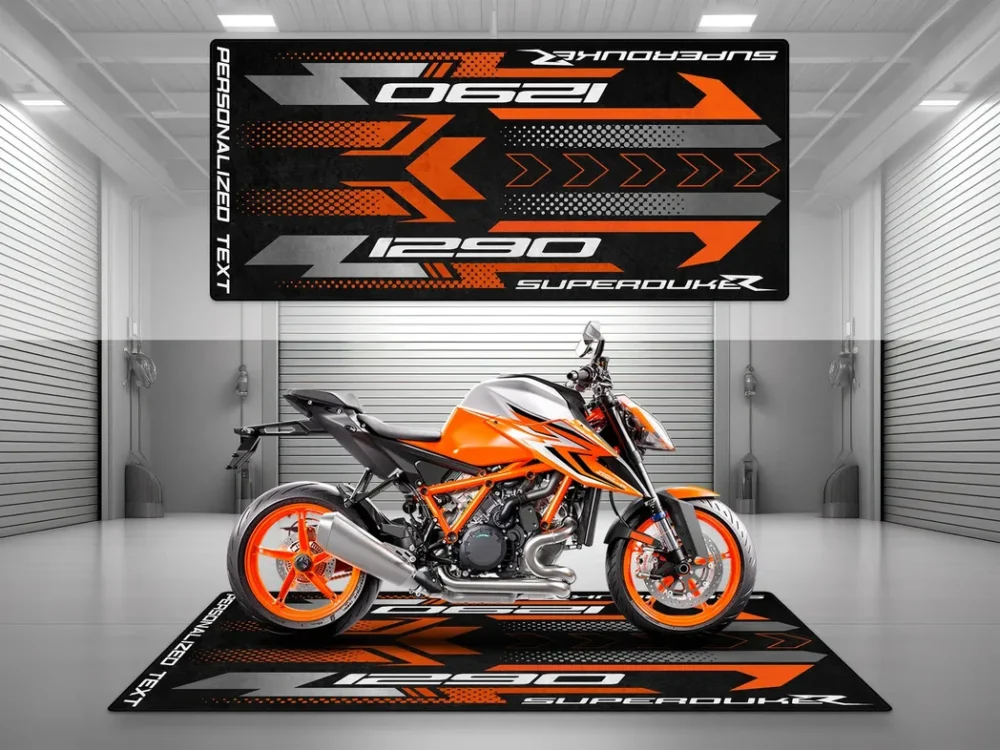 Fast Lane Bike Motorcycles Floor Mat, Motorcycle Floor Protection Mat CAR493101225611 - Image 3