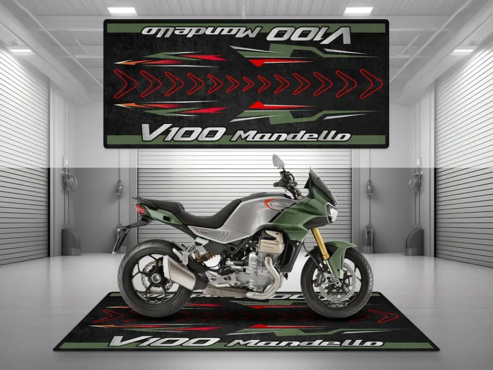 Hand-Built Machine Motorcycles Floor Mat, Motorcycle Workshop Pit Mat CAR493101225614 - Image 2