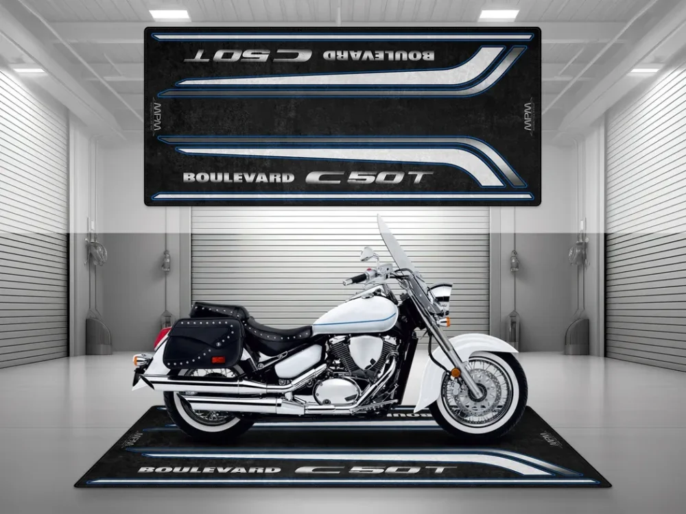 Garage Project Bike Motorcycles Floor Mat, Washable Motorcycle Floor Pad CAR493101225616 - Image 2