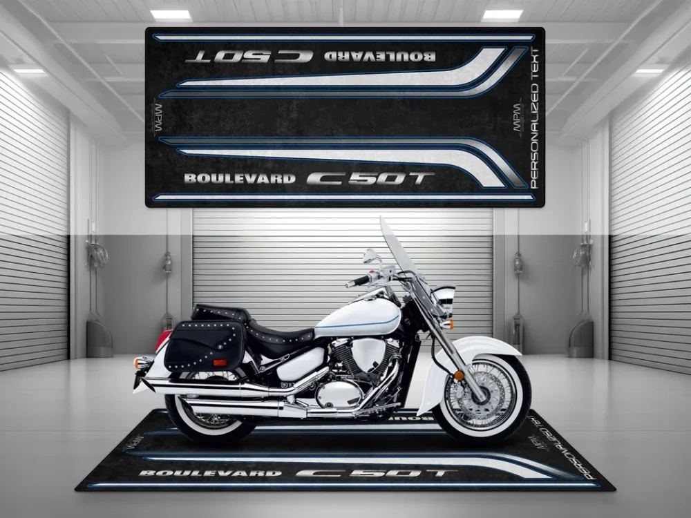 Garage Project Bike Motorcycles Floor Mat, Washable Motorcycle Floor Pad CAR493101225616 - Image 3